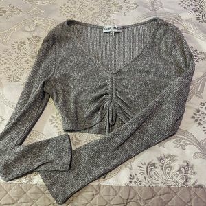 Almost famous grey crop top